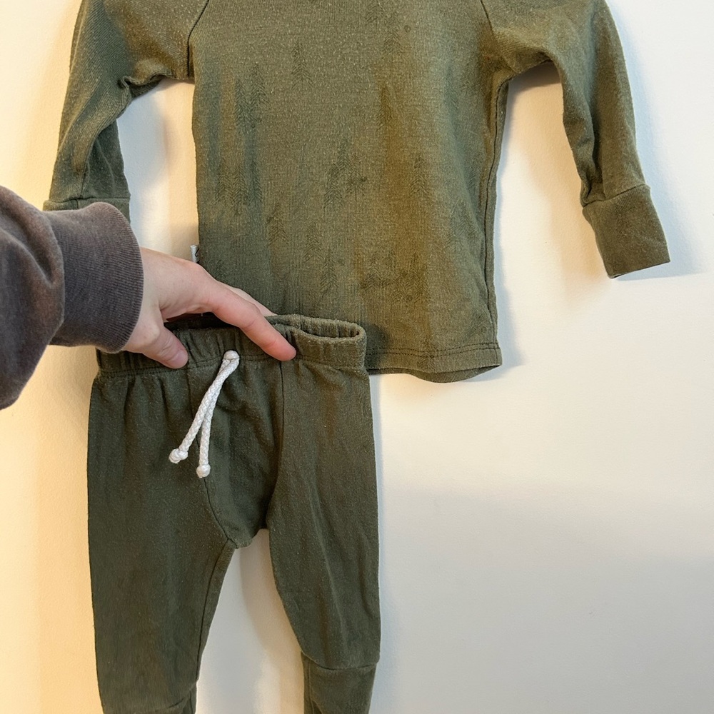 Olive Green tree Jogger Set